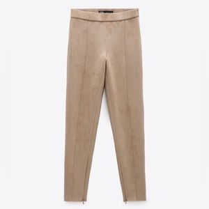 ✨ZARA FAUX SUEDE LEGGINGS✨